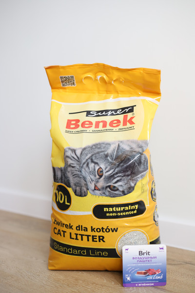 Изображение товара Наполнитель для туалета Super Benek Натуральный (10л/7.2кг)