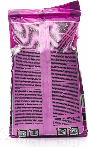 Изображение товара Наполнитель для туалета Super Benek Compact Лаванда (10л/7.2кг)