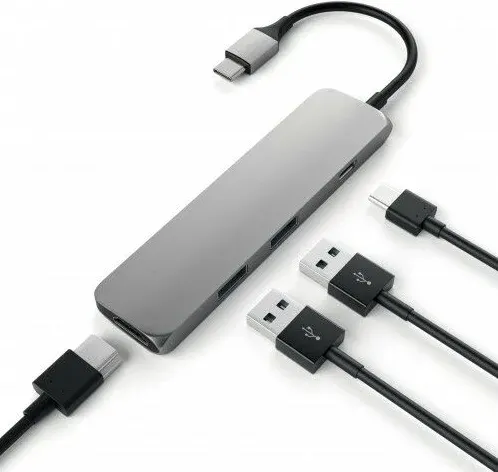 Изображение товара Док-станция для ноутбука Satechi Slim Aluminum Type-C ST-CMAM