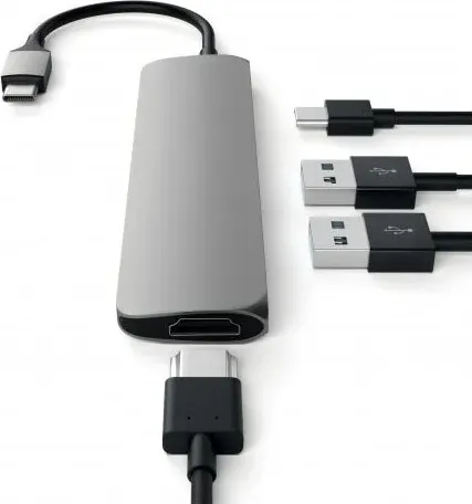 Изображение товара Док-станция для ноутбука Satechi Slim Aluminum Type-C ST-CMAM