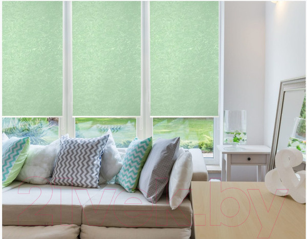 Изображение товара Рулонная штора Delfa Сантайм Венеция Термо-Блэкаут СРШ-01МП 79503 (43x170, мятный)