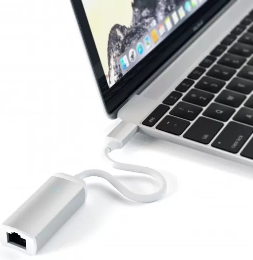 Изображение товара Сетевой адаптер Satechi Type-C to Gigabit Ethernet ST-TCENS (серебристый)