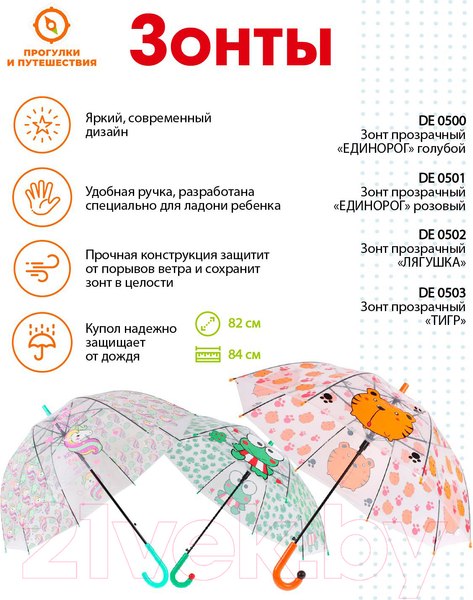 Изображение товара Зонт-трость Bradex Лягушка DE 0502
