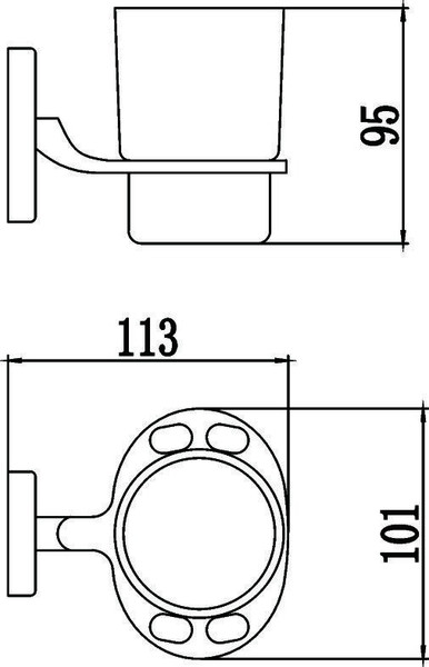 Изображение товара Стакан для зубной щетки и пасты Savol S-007057