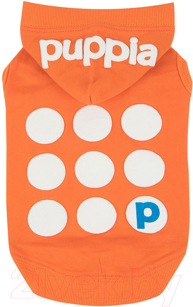 Изображение товара Футболка для животных Puppia Emmy с капюшоном / PARA-TS1509-OR-L (оранжевый)