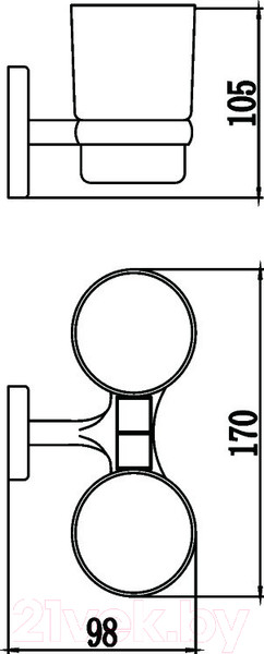 Изображение товара Набор стаканов для зубной щетки и пасты Savol S-007068