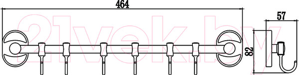 Изображение товара Крючок для ванной Savol S-008206
