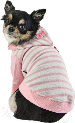 Изображение товара Футболка для животных Puppia Jalen с капюшоном / PATA-TS1724-LP-L (розовый)