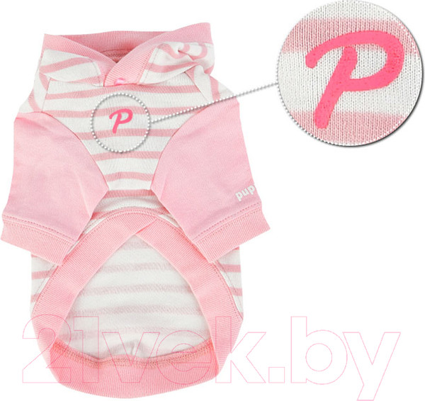 Изображение товара Футболка для животных Puppia Jalen с капюшоном / PATA-TS1724-LP-XL (розовый)