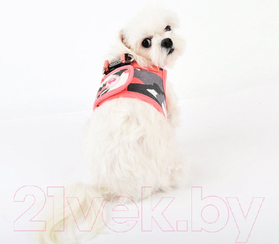 Изображение товара Шлея-жилетка для животных Puppia Ensign / PASA-HB1601-PC-L (розовый камуфляж)