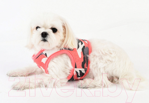 Изображение товара Шлея-жилетка для животных Puppia Ensign / PASA-HB1601-PC-L (розовый камуфляж)