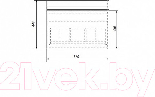 Изображение товара Тумба под умывальник Dreja Grace 60 (белый лак)