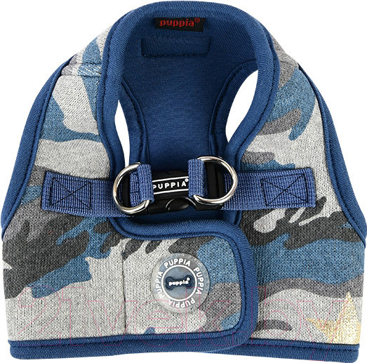 Изображение товара Шлея-жилетка для животных Puppia Ensign / PASA-HB1601-BC-M (синий камуфляж)