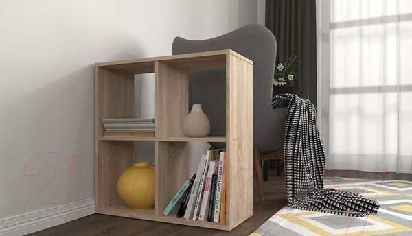 Изображение товара Стеллаж Polini Kids Home Smart Кубический 4 секции (дуб)