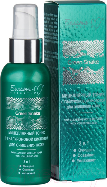 Изображение товара Тоник для лица Белита-М Green Snake с гиалуроновой кислотой (100мл)