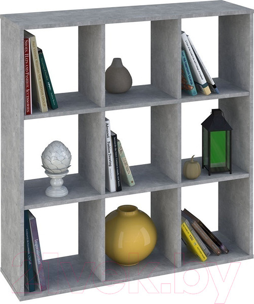 Изображение товара Стеллаж Polini Kids Home Smart Кубический 9 секций (бетон)