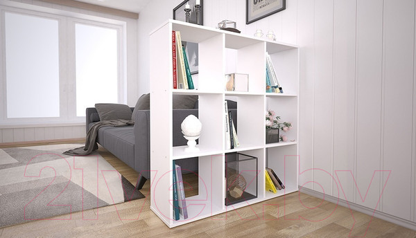 Изображение товара Стеллаж Polini Kids Home Smart Кубический 9 секций (белый)