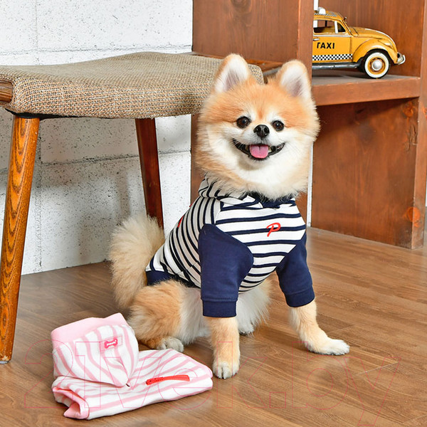 Изображение товара Футболка для животных Puppia Jalen с капюшоном / PATA-TS1724-NY-XL (синий)