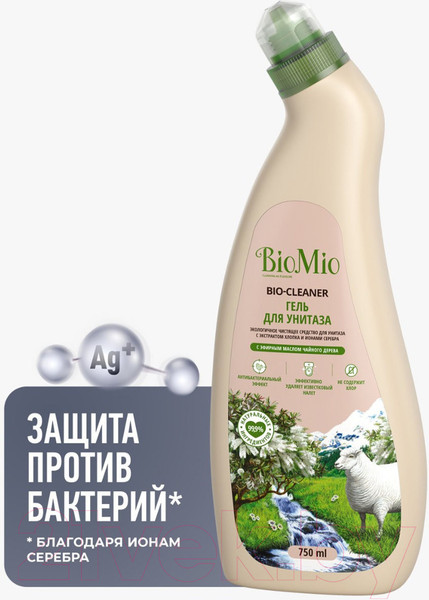 Изображение товара Чистящее средство для унитаза BioMio Bio-Toilet Cleaner экологичное чайное дерево (750мл)