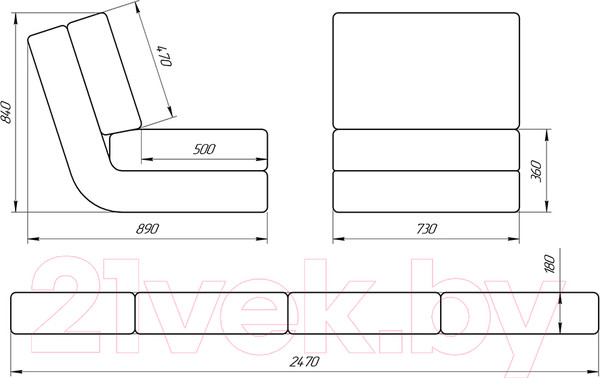Изображение товара Кресло-кровать Lama мебель Раскладное Марио (Bahama Denim/Bahama Grey)