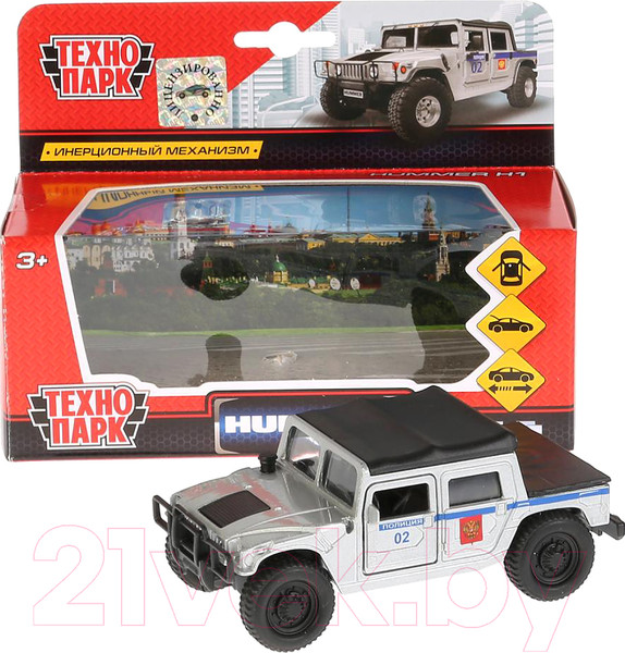 Изображение товара Автомобиль игрушечный Технопарк Hummer H1 Пикап. Полиция / SB-18-09-H1-P-WB
