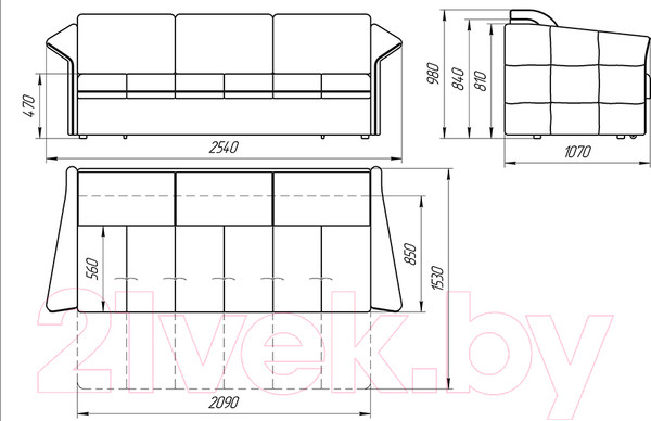 Изображение товара Диван Lama мебель Толедо (Simpl Col 48)