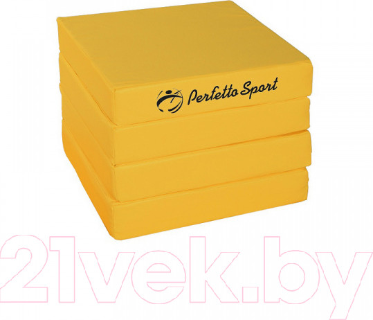 Изображение товара Гимнастический мат Perfetto Sport Складной №11 1x1x0.1м (желтый)