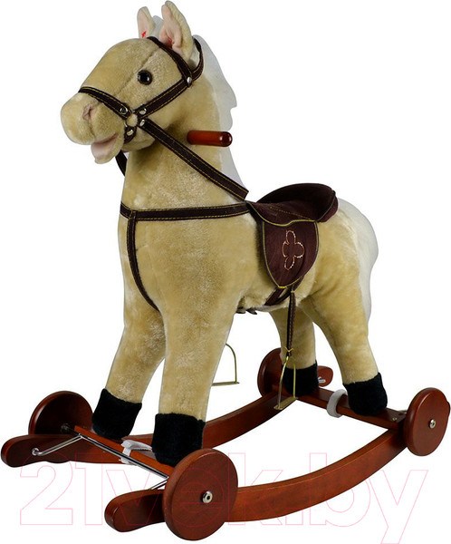 Изображение товара Качалка-каталка Pituso Fandango Лошадка / GS2022W (светло-бежевый, с колесами)