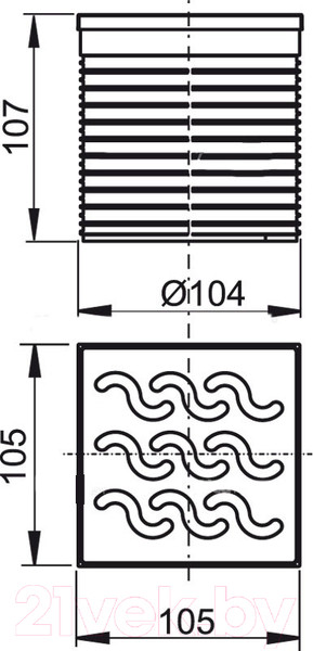Изображение товара Решетка для трапа Alcadrain APV0600 (нержавеющая сталь/хром)