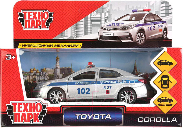 Изображение товара Автомобиль игрушечный Технопарк Toyota Corolla. Полиция / COROLLA-P