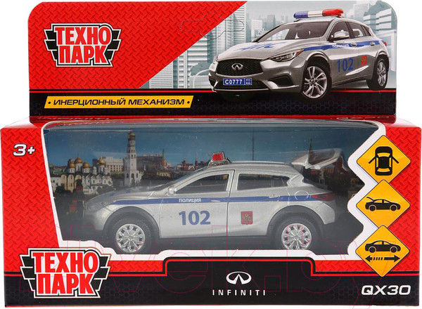 Изображение товара Автомобиль игрушечный Технопарк Infinity QX30. Полиция / QX30-P