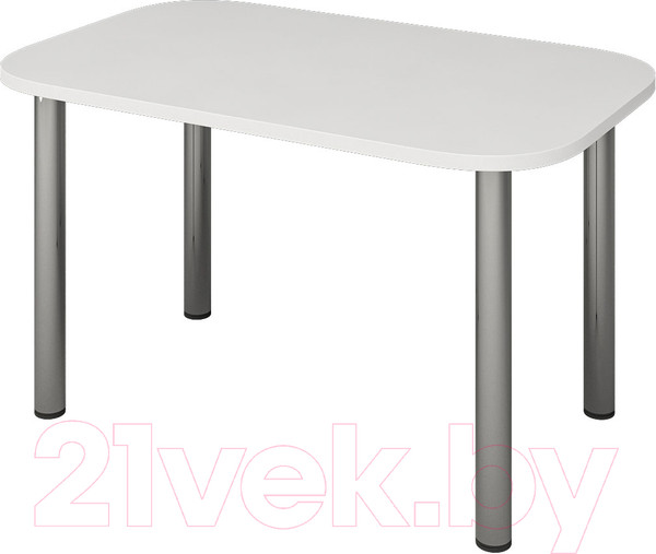 Изображение товара Обеденный стол Senira Р-001-01 (белый глянец/хром)