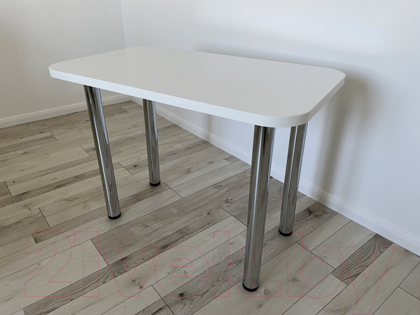 Изображение товара Обеденный стол Senira Р-001-01 (белый глянец/хром)