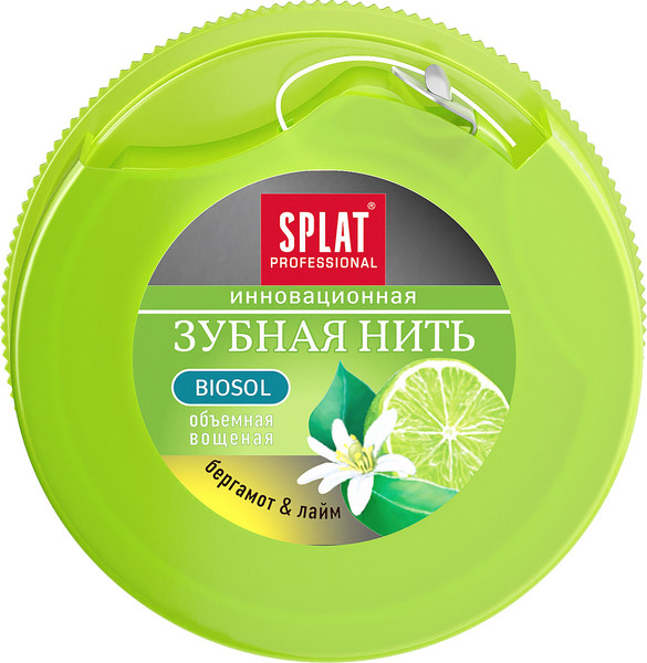 Изображение товара Зубная нить Splat Professional объемная с ароматом бергамота и лайма (30м)