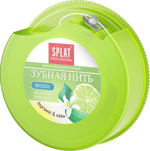 Изображение товара Зубная нить Splat Professional объемная с ароматом бергамота и лайма (30м)