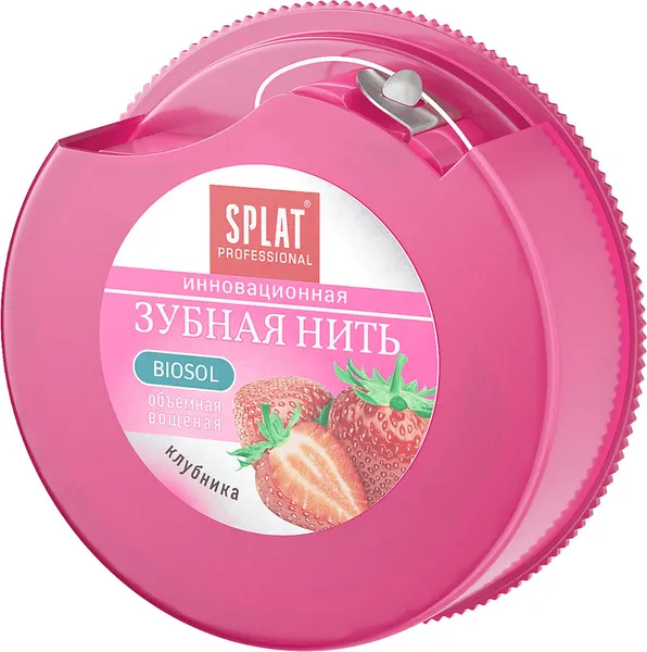 Изображение товара Зубная нить Splat Professional объемная с ароматом клубники (30м)