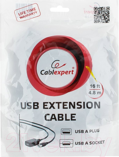 Изображение товара Удлинитель кабеля Cablexpert UAE016 (4.8м)