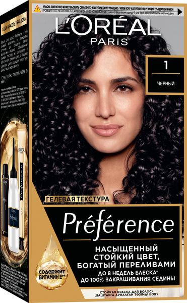Изображение товара Гель-краска для волос L'Oreal Paris Preference 1.0 (Неаполь черный)
