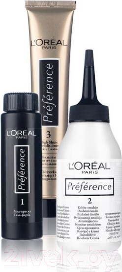 Изображение товара Гель-краска для волос L'Oreal Paris Preference 10.21 Стокгольм (св.-русый перламутр. осветляющий)