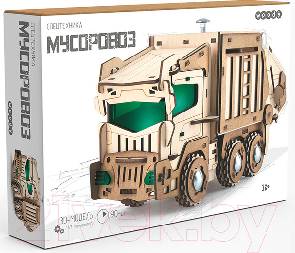 Изображение товара Мусоровоз игрушечный Woody Мусоровоз / 02611