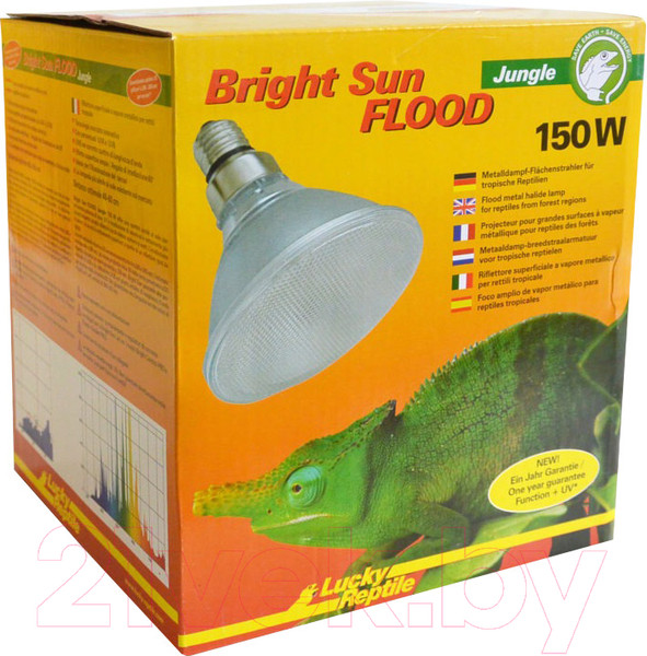 Изображение товара Лампа для террариума Lucky Reptile Bright Sun UV FLOOD Джунгли / BSFJ-150
