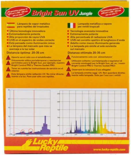 Изображение товара Лампа для террариума Lucky Reptile Bright Sun UV Джунгли / BSJ-50