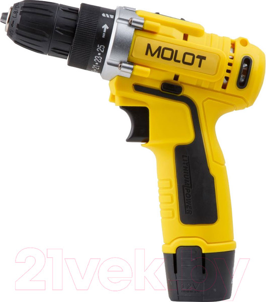 Изображение товара Аккумуляторная дрель-шуруповерт Molot MBD 1213-1 Li (MBD12131Li0029)