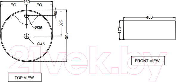 Изображение товара Умывальник Jaquar JDS JDS-WHT-25935