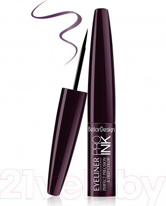 Изображение товара Подводка для глаз жидкая Belor Design Pro Ink 004 (баклажан)