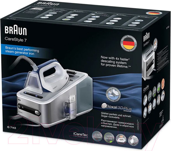 Изображение товара Утюг с парогенератором Braun CareStyle 7 IS 7143 WH