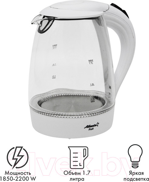 Изображение товара Электрочайник Atlanta АТН-2461 (белый)