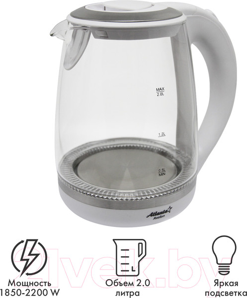 Изображение товара Электрочайник Atlanta АТН-2471 (белый)