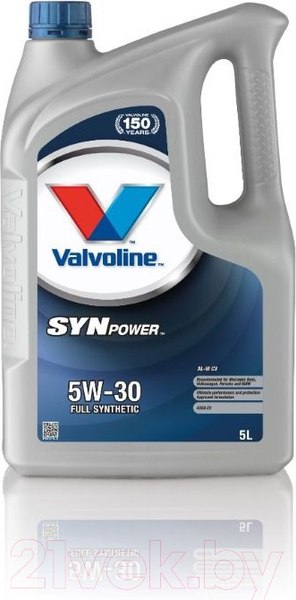 Изображение товара Моторное масло Valvoline SynPower XL-III C3 5W30 / 872375 (5л)