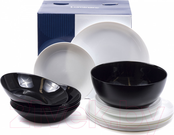 Изображение товара Набор тарелок Luminarc Diwali Black White P4360